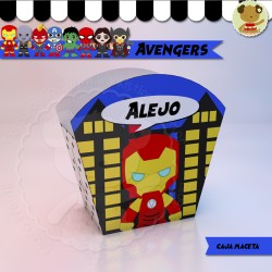 Iron man - Avengers - Caja 3D  Golosinas Maceta